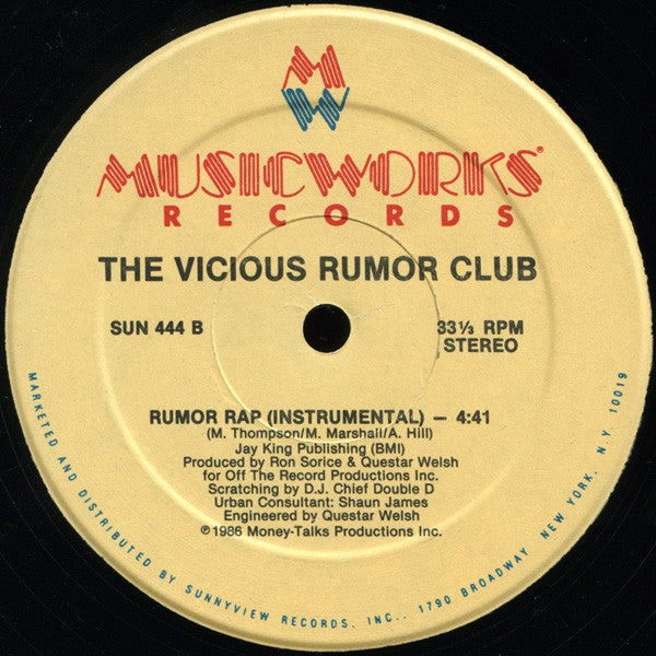 Vicious Rumor Club - Rumor Rap (Yeah, Yeah That's It)