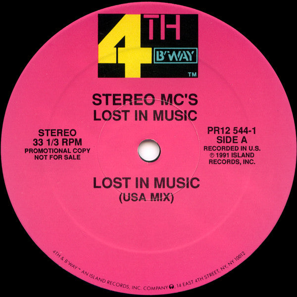 Stereo MC's - Lost In Music (USA Mix) / Lost In Music (Ultimatum Mix)