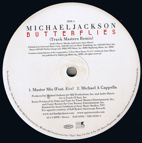 Michael Jackson - Butterflies (Track Masters Remix)