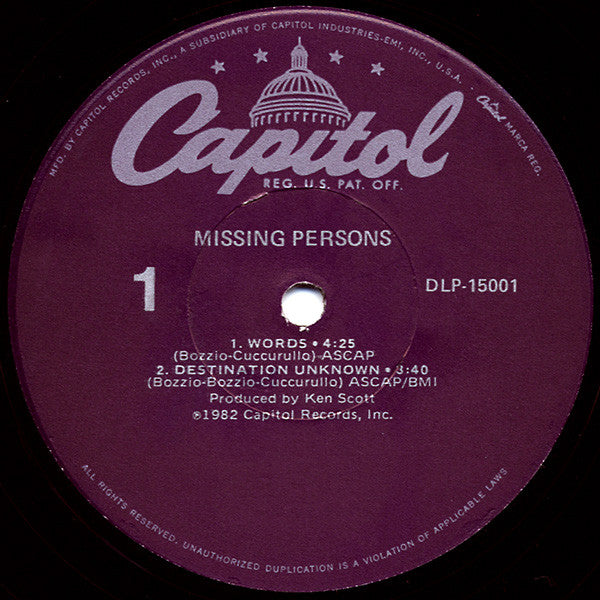 Missing Persons - Missing Persons