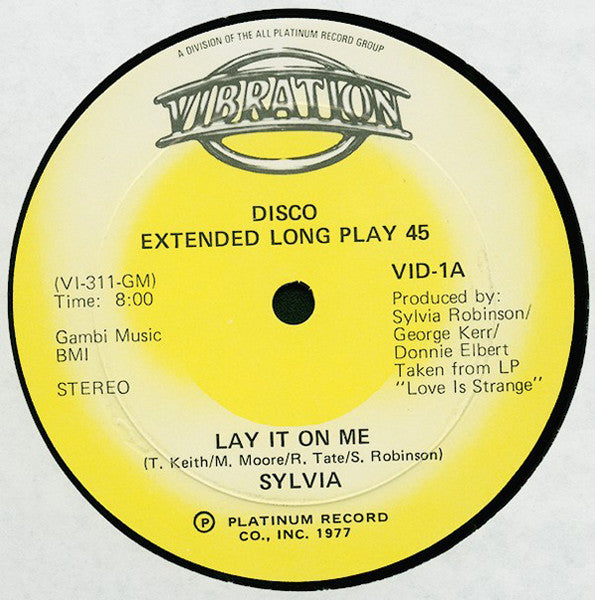 Sylvia Robinson - Lay It On Me