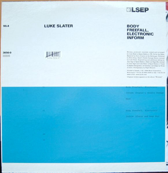 Luke Slater - Body Freefall, Electronic Inform #1
