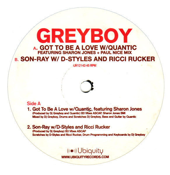Greyboy - Got To Be A Love / Son-Ray