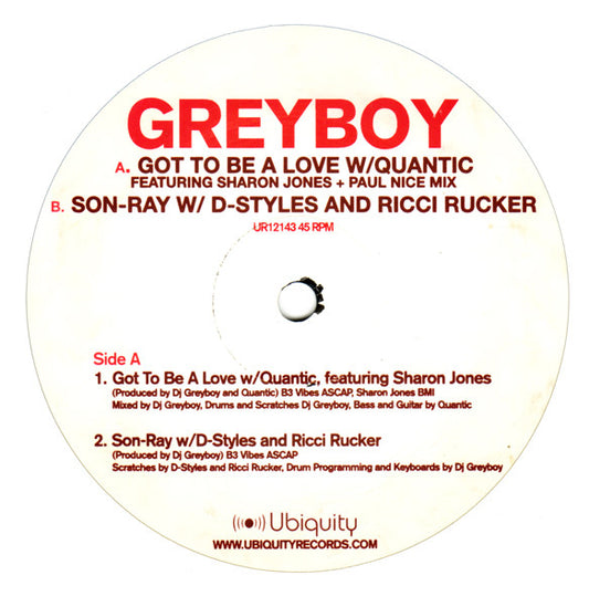 Greyboy - Got To Be A Love / Son-Ray