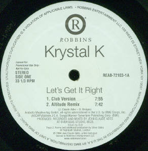Krystal K - Let's Get It Right