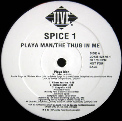 Spice 1 - Playa Man / The Thug In Me