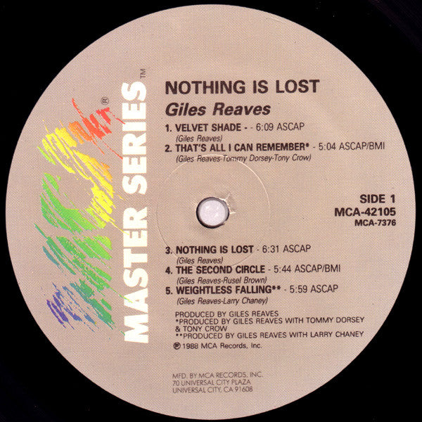 Giles Reaves - Nothing Is Lost