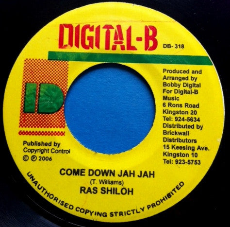 Ras Shiloh - Come Down Jah Jah