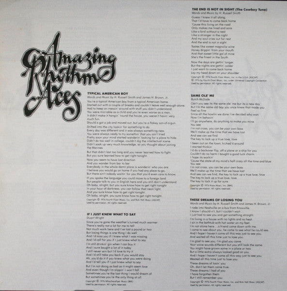 The Amazing Rhythm Aces - Too Stuffed To Jump