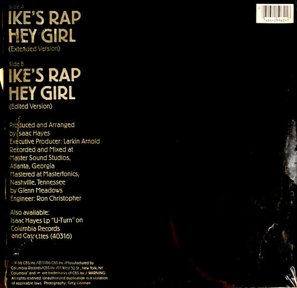 Isaac Hayes - Ike's Rap B/W Hey Girl