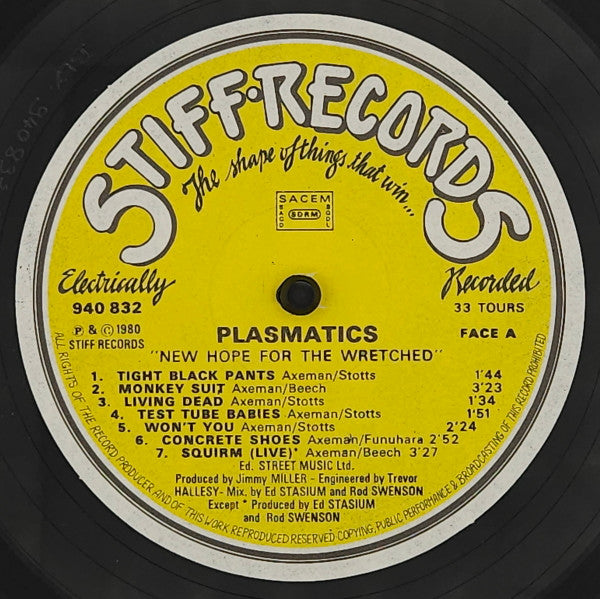 Plasmatics (2) - New Hope For The Wretched