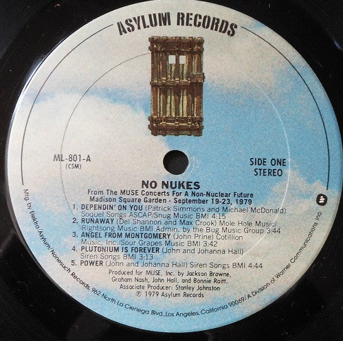 Various - No Nukes - From The Muse Concerts For A Non-Nuclear Future - Madison Square Garden - September 19-23, 1979