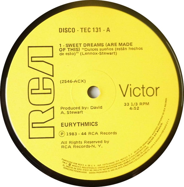 Eurythmics - Sweet Dreams (Are Made Of This) (Especial Remixed)
