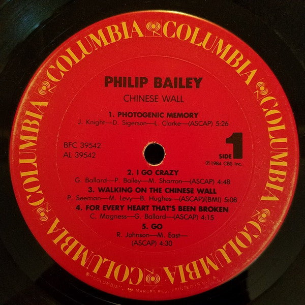 Philip Bailey - Chinese Wall