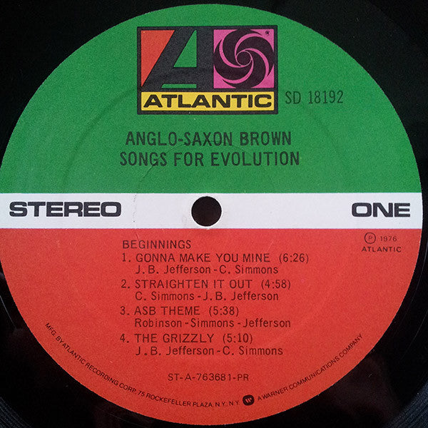 Anglo Saxon Brown - Songs For Evolution