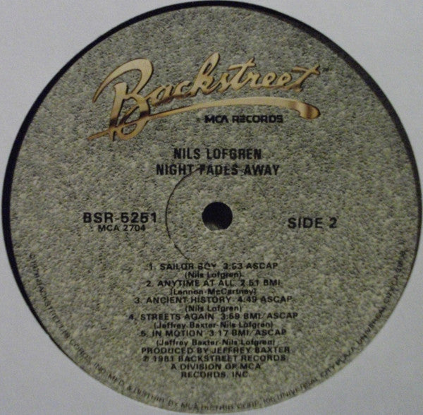 Nils Lofgren - Night Fades Away