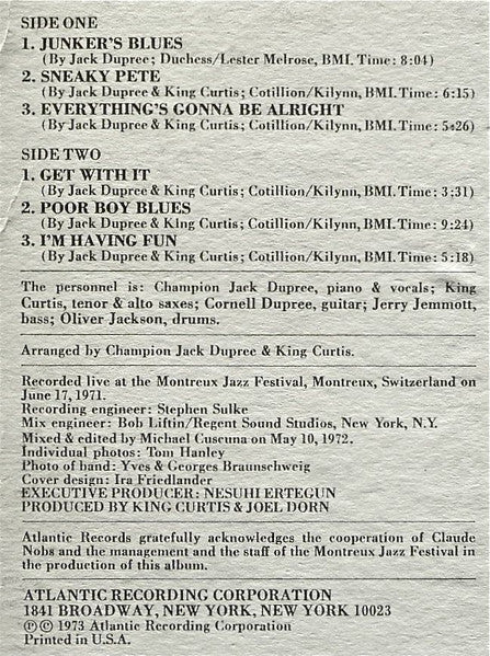 King Curtis - Blues At Montreux