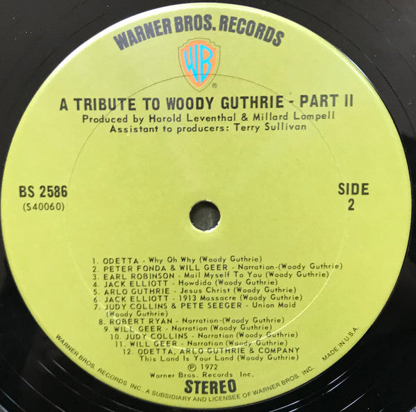 Various - A Tribute To Woody Guthrie Part Two