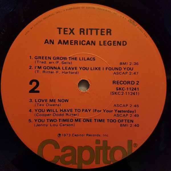 Tex Ritter - An American Legend