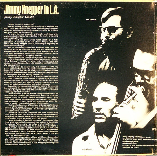 Jimmy Knepper Quintet - Jimmy Knepper In L.A.