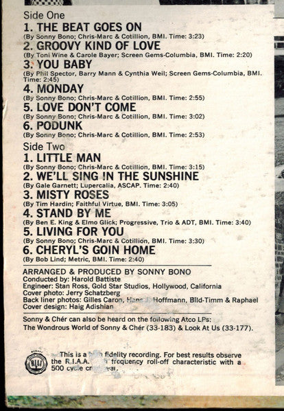 Sonny & Cher - In Case You're In Love
