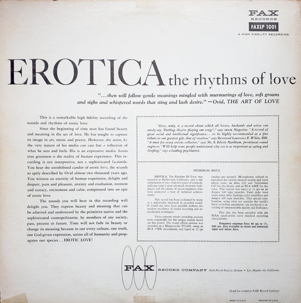 Erotica (The Rhythms Of Love)