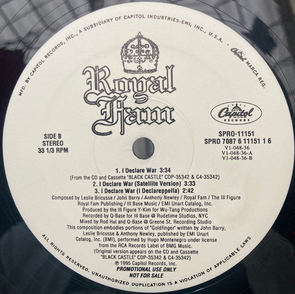 Royal Fam - Summin' Gotz To Give / I Declare War