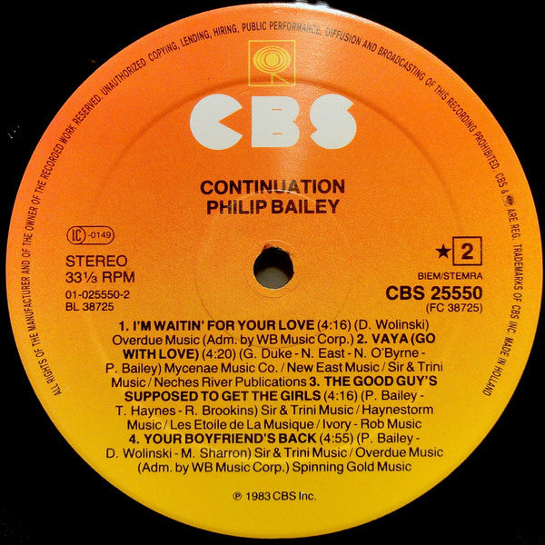 Philip Bailey - Continuation