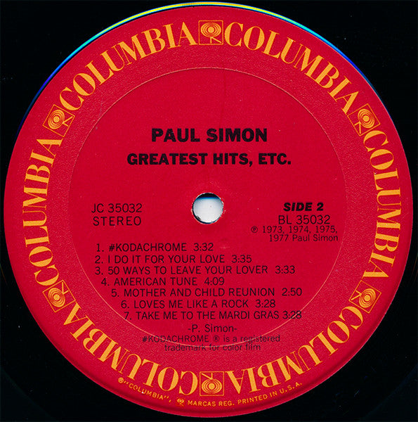 Paul Simon - Greatest Hits, Etc.
