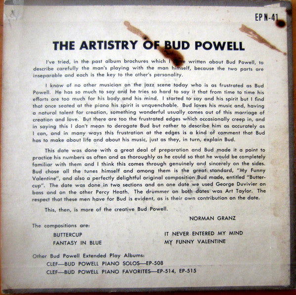 The Artistry Of Bud Powell
