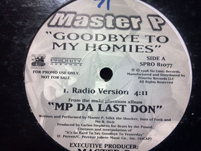 Master P - Goodbye To My Homies