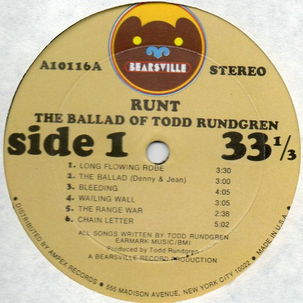 Runt. The Ballad Of Todd Rundgren