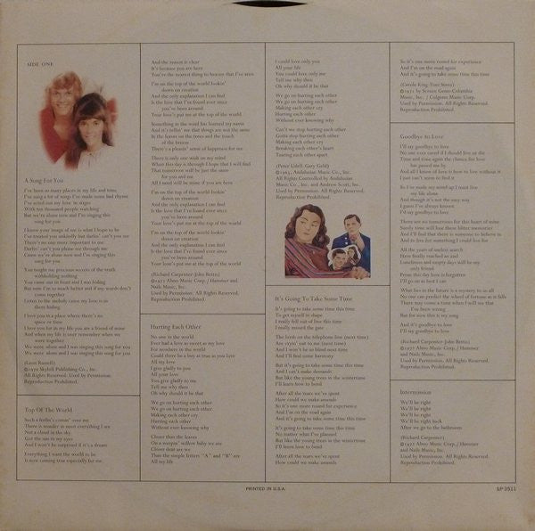 Carpenters - A Song For You