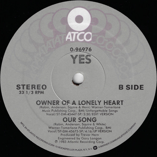 Yes - Owner Of A Lonely Heart