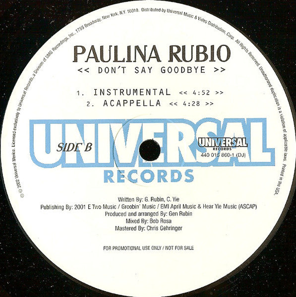 Paulina Rubio - Don't Say Goodbye