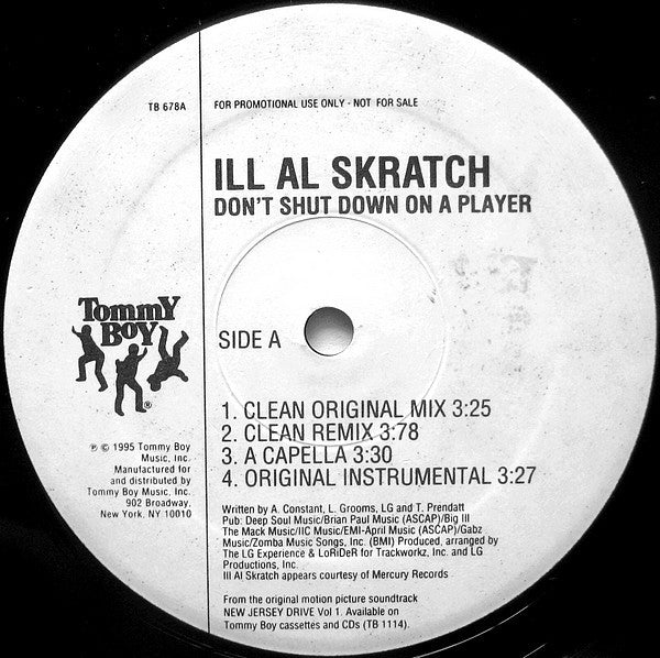 Ill Al Skratch - Don't Shut Down On A Player / Funky Piano
