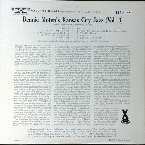 Benny Moten's Kansas City Jazz, Volume 3