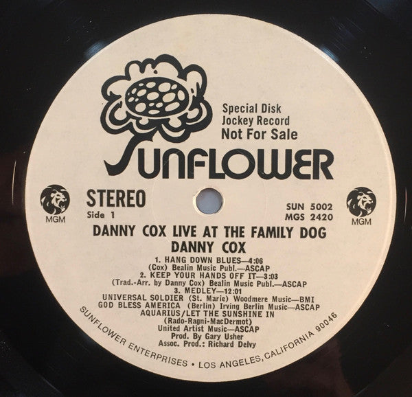 Danny Cox - Live At The Family Dog