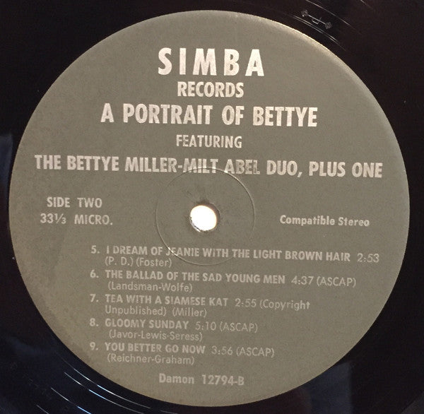 Bettye Miller Trio - A Portrait Of Bettye