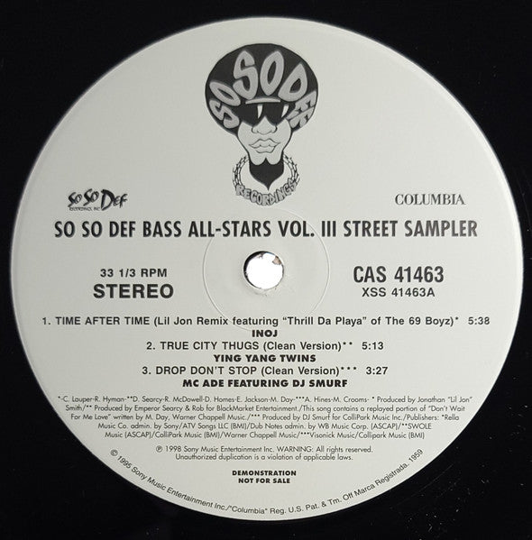 Various - So So Def Bass All-Stars Vol. III Street Sampler