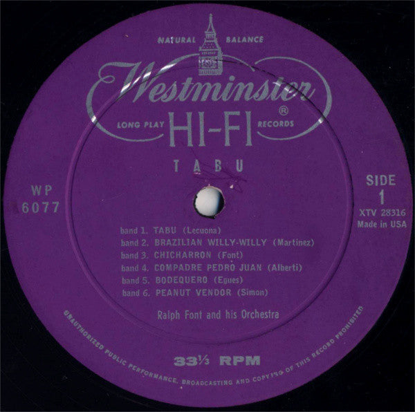 Ralph Font And His Orchestra - Tabu