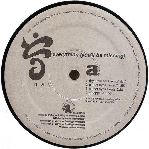 Pinay - Everything (You'll Be Missing)