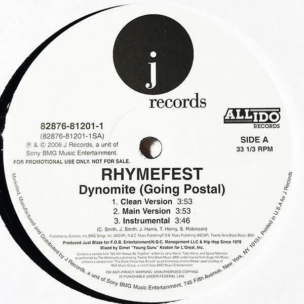 Rhymefest - Dynomite (Going Postal) / Chicago-Rillas
