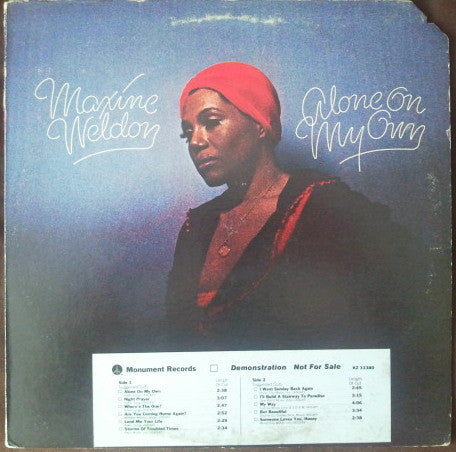 Maxine Weldon - Alone On My Own