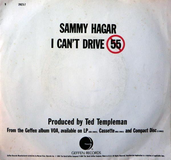 Sammy Hagar - I Can't Drive 55