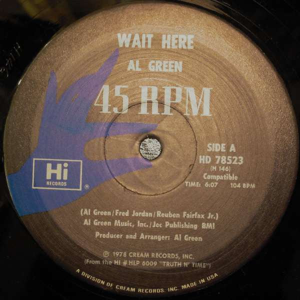 Al Green - Wait Here / To Sir With Love