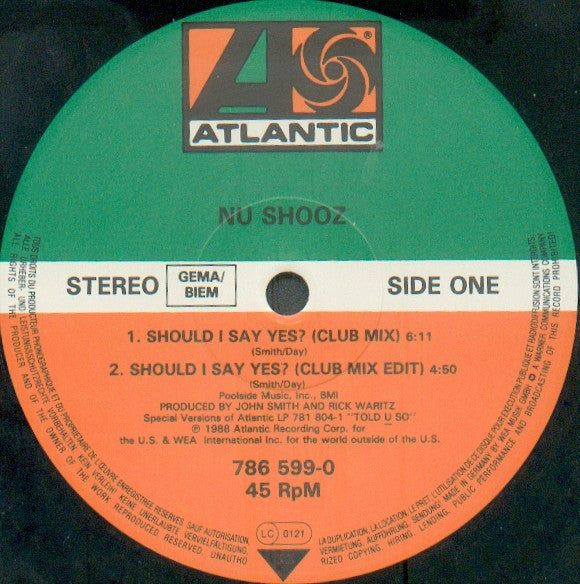 Nu Shooz - Should I Say Yes?