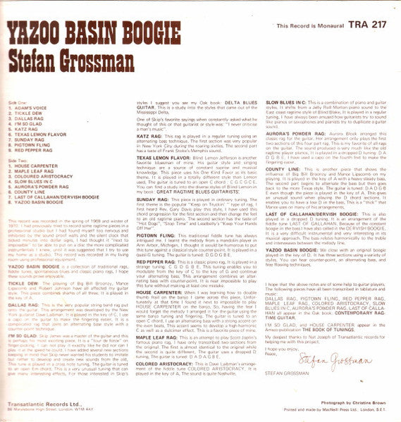 Stefan Grossman - Yazoo Basin Boogie