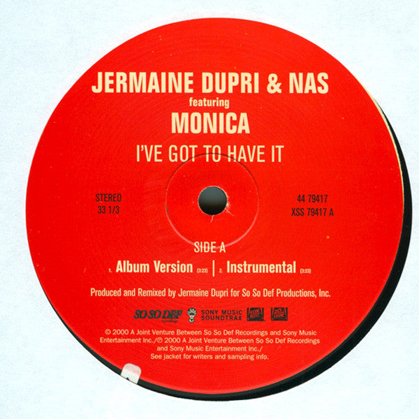 Jermaine Dupri - I've Got To Have It / That's What I'm Looking For