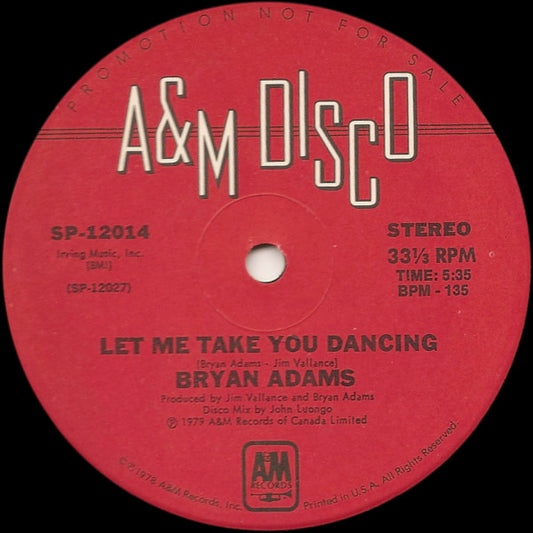 Bryan Adams - Let Me Take You Dancing (Disco Version)